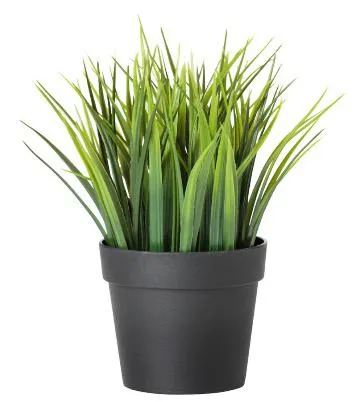 Potted faux grass