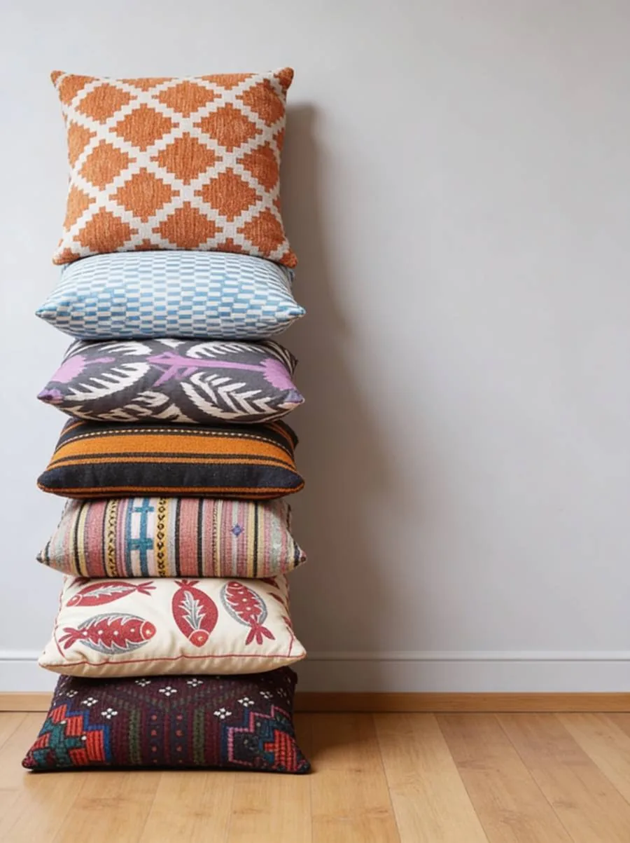Pillows and poufs