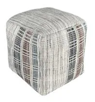 Multi-weave cube pouf